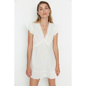 Trendyol White Lace Detailed Beach Dress