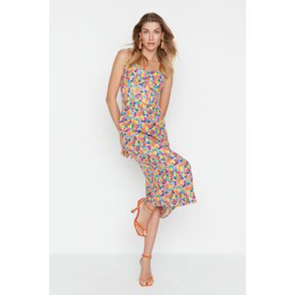 Trendyol Multicolored Floral Patterned Dress with Straps