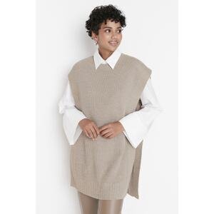 Trendyol Mink Slit Detailed Knitwear Sweater
