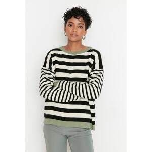 Trendyol Ecru Wide fit Color Block Knitwear Sweater