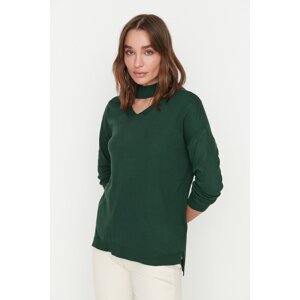 Trendyol Emerald Choker Collar Knitwear Sweater