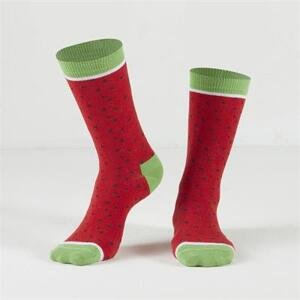 Červené melounové dámské ponožky