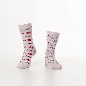Dámské světle růžové ponožky na rtech