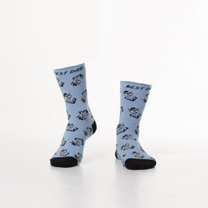 Modré dámské ponožky s postavičkami