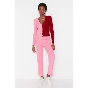 Trendyol Pink Color Block Knitwear Top-Top Set
