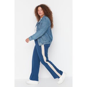 Trendyol Curve Plus Size Pants - Blue - Relaxed