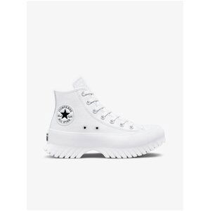 Bílé dámské kožené kotníkové tenisky Converse - Dámské