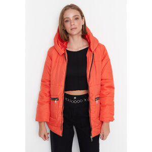 Trendyol Orange Oversize Hooded Puffy Coat