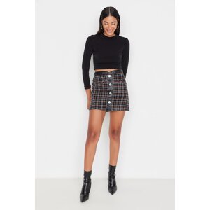 Trendyol Black Skirt With Woven Buttons