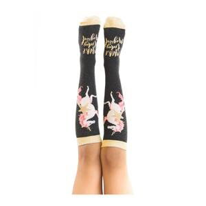 Mushi Unicorn Girls' Knee-length Socks Black