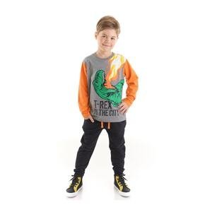 Mushi T-rex Dinosaur Boys Kids T-shirt Black Pants Set