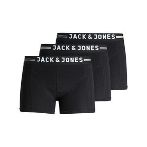 3PACK pánské boxerky Jack and Jones černé