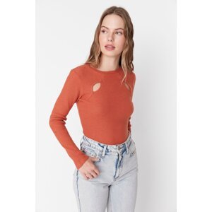 Trendyol Tile Brushed Camisole Fitted Knitted Blouse
