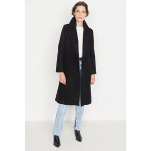 Trendyol Black Belted Woolen Cachet Coat