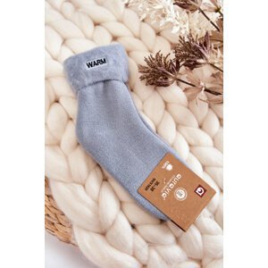 Dámské teplé ponožky modre Warm