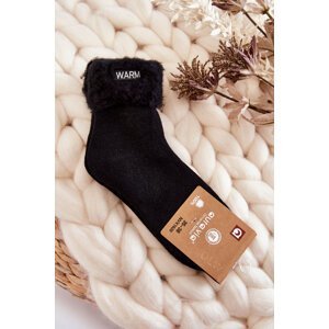 Dámské černé teplé ponožky Warm