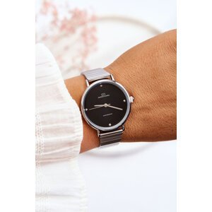 Dámské vodotěsné hodinky na náramku Giorgio&Dario Stříbro-černá