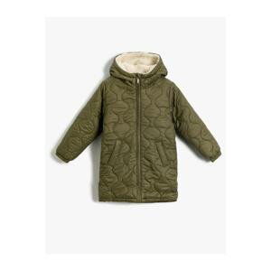 Koton Long Down Jacket With Plush Lined
