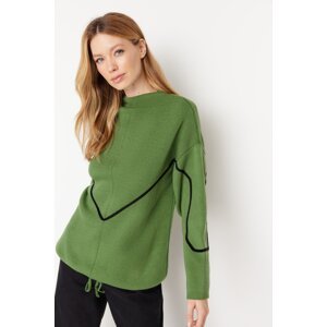 Trendyol Green Line Piping Detailed Knitwear Sweater