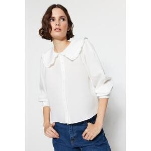 Trendyol Ecru Baby Collar Detailed Woven Shirt