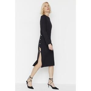 Trendyol Limited Edition Black Slit Detailed Dress