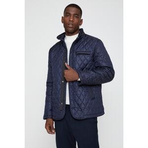 Koton Quilted Coat Standing Neck Pocket Detailed