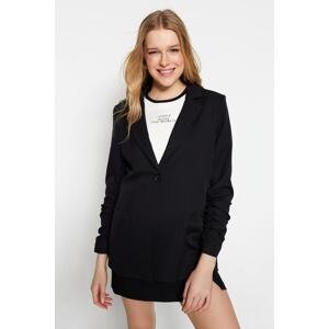 Trendyol Black Regular Blazer Jacket with Woven Lining