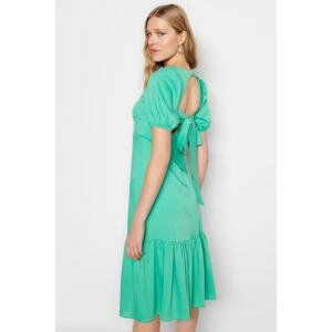 Trendyol Green Woven Back Detail Midi Woven Dress