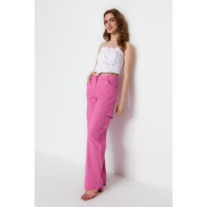 Trendyol Pink Low Waist Cargo Trousers.