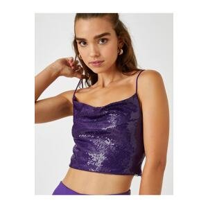 Koton Sequined Strap Blouse