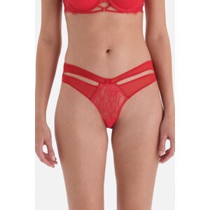 Dagi Red Brazilian Panties with Low-cut Back and String Detail