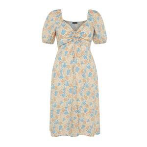 Trendyol Curve Multicolored Floral Patterned Woven Dress
