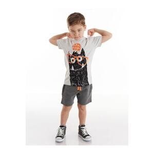 Denokids Bla Monster Boy T-shirt Shorts Set
