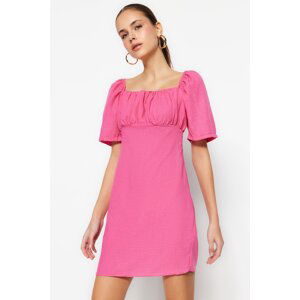 Trendyol Purple Woven Square Neck Mini Woven Dress