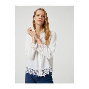 Koton Crochet Shirt With Appliques Long Sleeve
