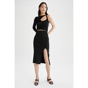 DEFACTO Fitted High Waisted Side Split Pencil Skirt
