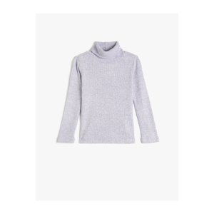 Koton Turtleneck T-shirt with Long Sleeves, Corduroy