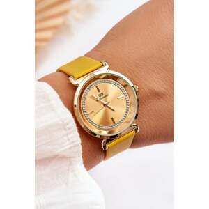 Dámské kožené hodinky Giorgio&Dario Classic Žlutá