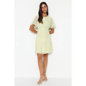 Trendyol Yellow Sleeve Detailed Mini Woven Woven Dress