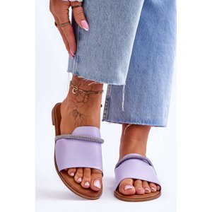 Elegantní ploché sandálky fialové Termen