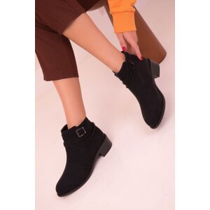 Soho Black Matte Women's Boots & Booties 15384