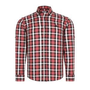 G754 DEWBERRY MENS SHIRT-BURGUNDY-BLACK