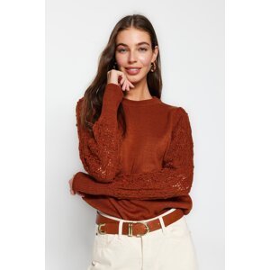 Trendyol Cinnamon Basic Knitwear Sweater