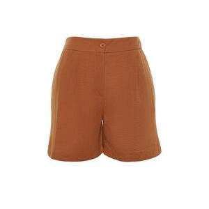 Trendyol Curve Brick Linen Look Woven Shorts & Bermuda