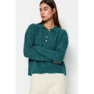 Trendyol Khaki Wide fit Soft Textured Knitwear Sweater