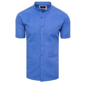 Pánská chrpově modrá košile Dstreet  s krátkým rukávem