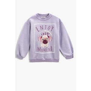 Koton Oversize Sweatshirt Printed Crew Neck Long Sleeve