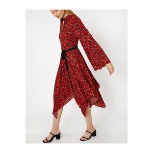 Koton Women's Red Leopard Pattern Dress
