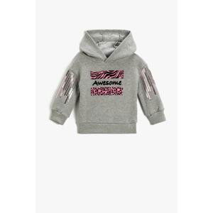 Koton Baby Girl Gray Sweatshirt