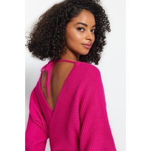 Trendyol Fuchsia Double Breasted Knitwear Sweater